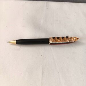 Play Pens RMS Titanic Ship 3D Sculptural Ballpoint Pen Black Gold Nautical Gift